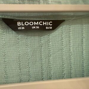 BloomChic Aqua Textured Blouse